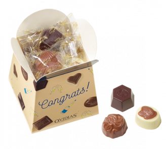 Congrats-Schachtel mit Pralinenmischung (200g)