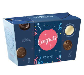 Congrats-Schachtel mit Pralinenmischung (500g)