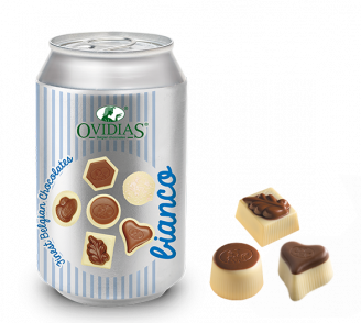 Bianco-Dose mit weiße Pralinen (95g)
