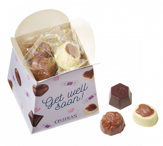 Get well soon-Schachtel mit Pralinenmischung (200g)