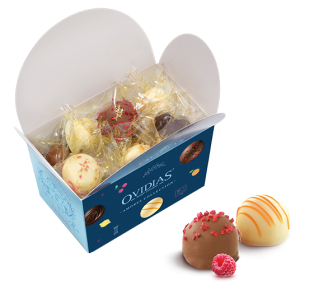 Ballotin avec mélange de pralines fruitées (250g)