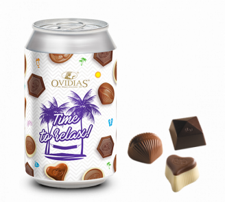 Time to relax-Dose mit Pralinenmischung (95g)