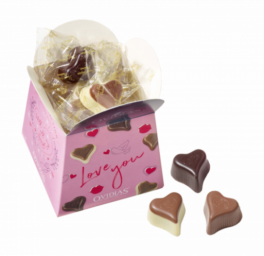 Love you-Schachtel mit Pralinenmischung (200g)