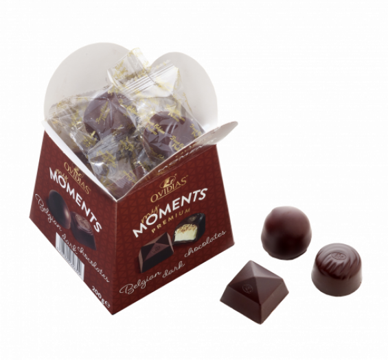 My Moments-Schachtel mit zartbittere Pralinenmischung (200g)
