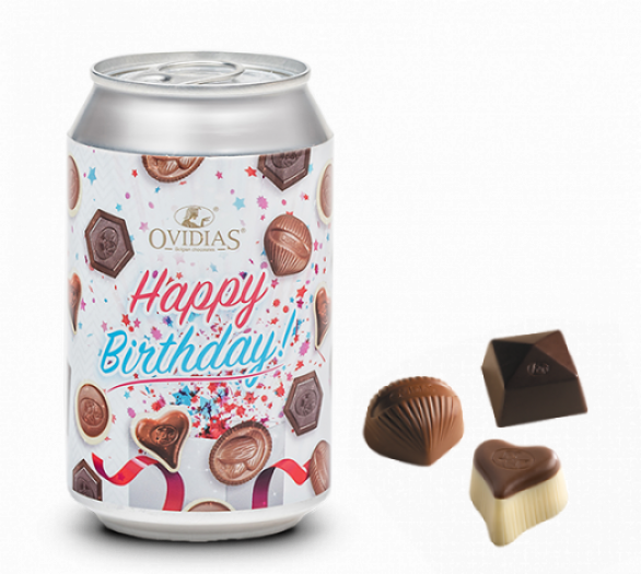 Happy Birthday-blik met bonbonmix (95g)