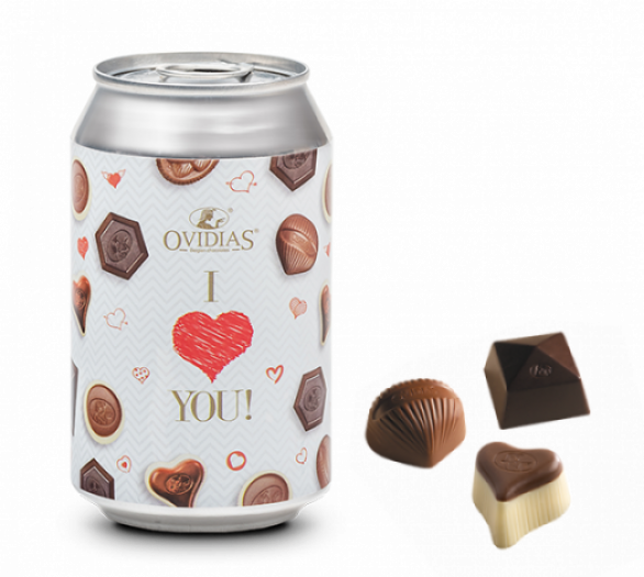 I love you-blik met bonbonmix (95g)